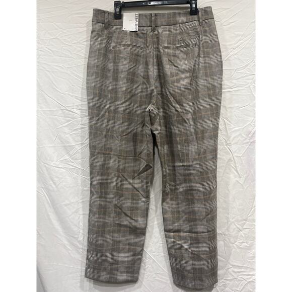 Nine West Plaid Trousers High Rise Straight Leg Pants Womens 16 - Picture 5 of 5